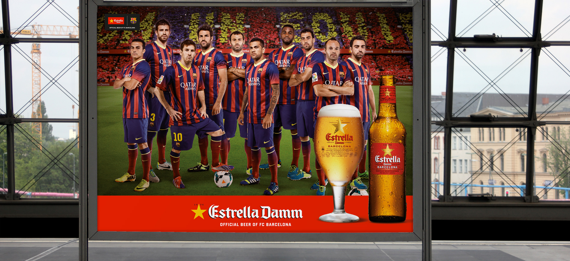 Diseño Carteles FC Barcelona y Estrella Damm de Grupo Damm por Puigdemont Roca Design Agency
