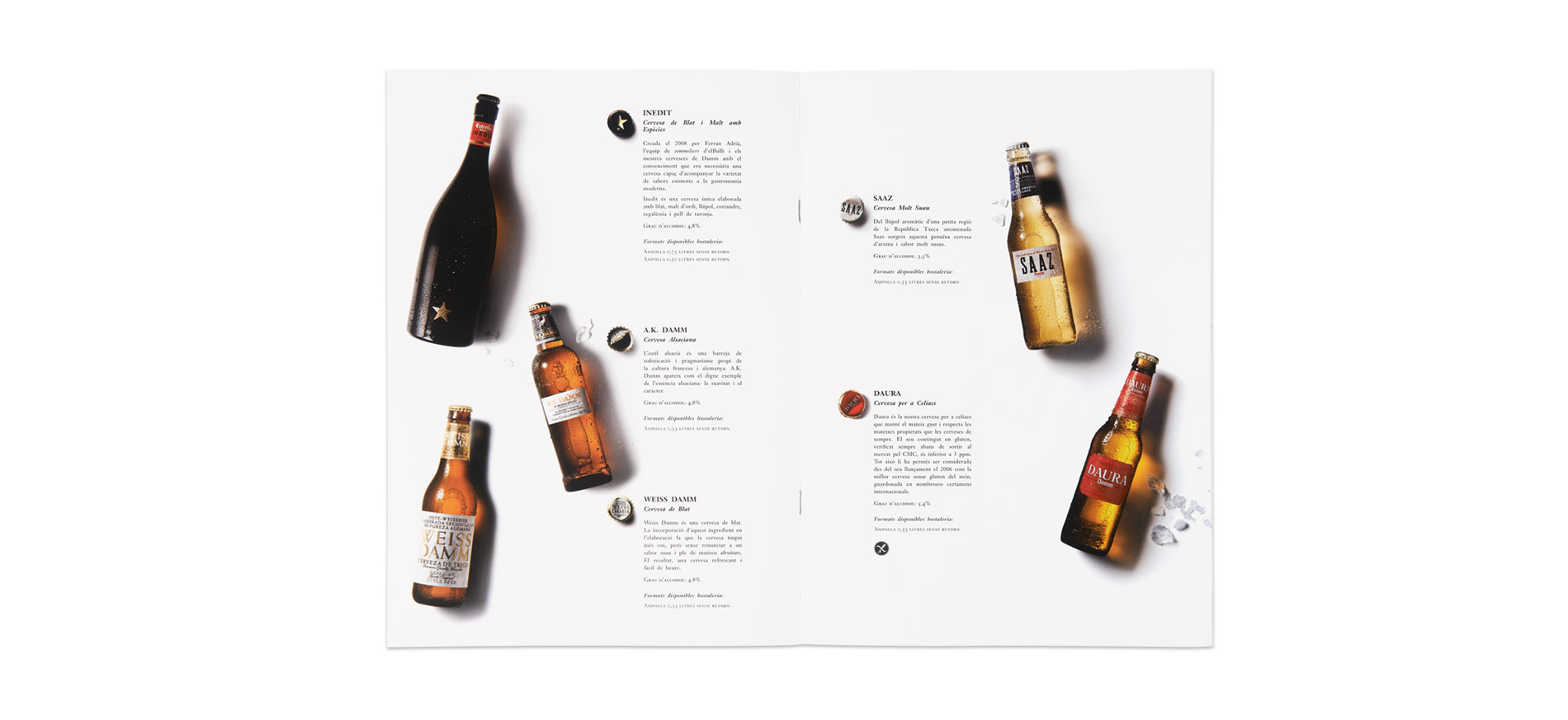 Diseño del Catálogo Trade de Cervezas del Grupo Damm por Puigdemont Roca Design Agency